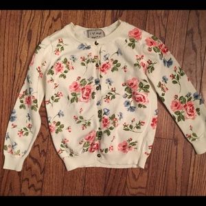 NEXT UK adorable floral cardigan sweater
